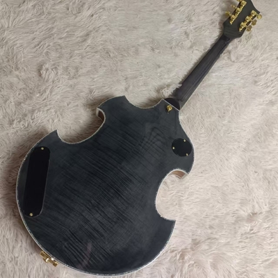 Guitare électrique de style Gretsch avec bigs bys trem en noir transparent, acceptez la guitare et la basse OEM fournisseur