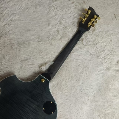 Guitare électrique de style Gretsch avec bigs bys trem en noir transparent, acceptez la guitare et la basse OEM fournisseur