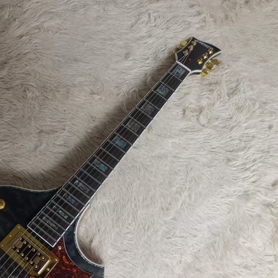 Guitare électrique de style Gretsch avec bigs bys trem en noir transparent, acceptez la guitare et la basse OEM fournisseur