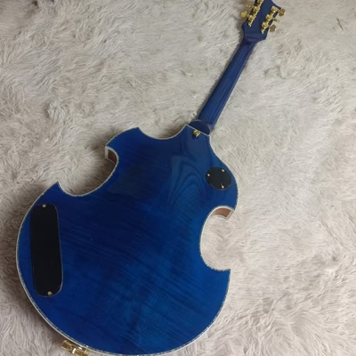 Corps creux creux et corps irrégulier Gretsch guitare électrique avec bigs bys trem en bleu, acceptez la guitare et la basse OEM fournisseur