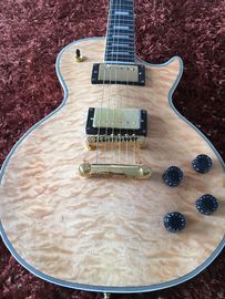 Boutique de guitare sur mesure LP guitare sur mesure Corps naturel couvert Tablette d'ébène fournisseur