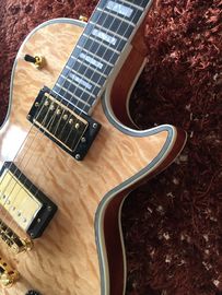 Boutique de guitare sur mesure LP guitare sur mesure Corps naturel couvert Tablette d'ébène fournisseur