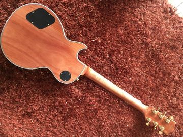 Boutique de guitare sur mesure LP guitare sur mesure Corps naturel couvert Tablette d'ébène fournisseur