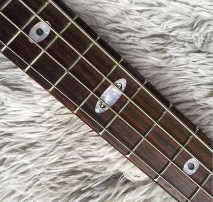 Personnalisé 4 cordes Collier à travers le corps Style Alembique Guitare basse électrique Arbre Burl Top fournisseur