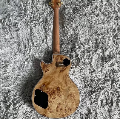 Gibson personnalisé style Les Paul LP Guitare électrique Nature Burl Maple Top Corps d' acajou fournisseur