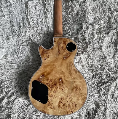 Gibson personnalisé style Les Paul LP Guitare électrique Nature Burl Maple Top Corps d' acajou fournisseur