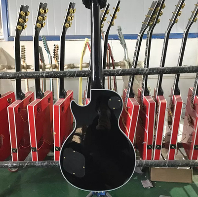 Guitare électrique Les Paul LP Grise Burl Maple Top Or fournisseur