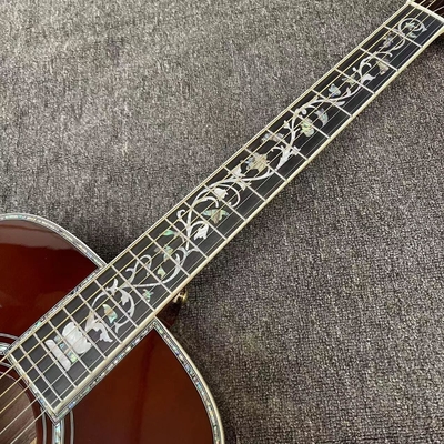 Guitare électrique acoustique personnalisée, logo personnalisé, tableau de bord en ébène, guitare acoustique D45 de style Martin fournisseur