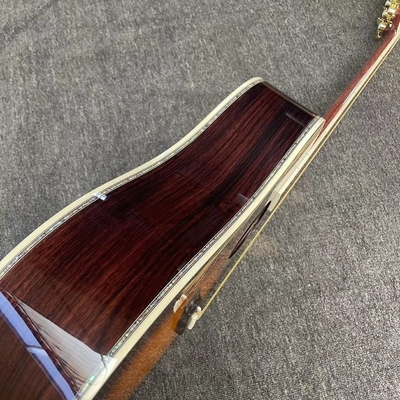 Guitare électrique acoustique personnalisée, logo personnalisé, tableau de bord en ébène, guitare acoustique D45 de style Martin fournisseur