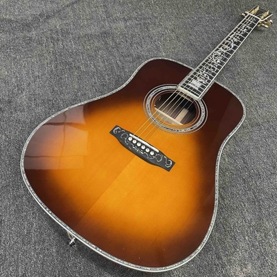 Guitare électrique acoustique personnalisée, logo personnalisé, tableau de bord en ébène, guitare acoustique D45 de style Martin fournisseur
