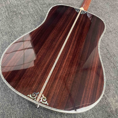 Guitare électrique acoustique personnalisée, logo personnalisé, tableau de bord en ébène, guitare acoustique D45 de style Martin fournisseur
