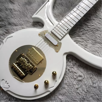 Disponible sur commande Big Prince Arrow Inlay Gold Hardware Guitare électrique en blanc fournisseur