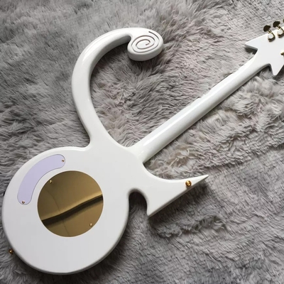 Disponible sur commande Big Prince Arrow Inlay Gold Hardware Guitare électrique en blanc fournisseur