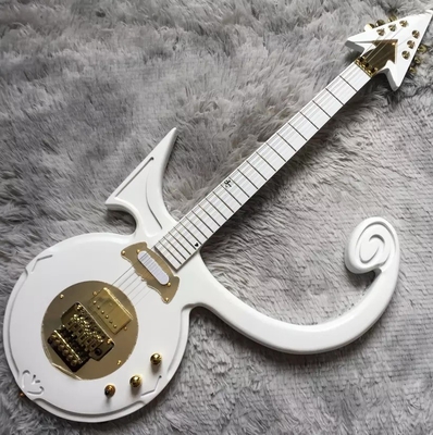 Disponible sur commande Big Prince Arrow Inlay Gold Hardware Guitare électrique en blanc fournisseur