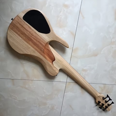 6 cordes personnalisées, Ash Burl naturel, haut en érable, cou à travers le corps, basse électrique. fournisseur