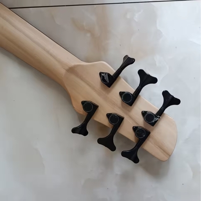 6 cordes personnalisées, Ash Burl naturel, haut en érable, cou à travers le corps, basse électrique. fournisseur