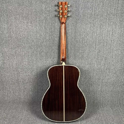 Custom Martin Style OM Style 42 Épinard massif Cédro haut Guitare acoustique réelle Abalone incrustation avec accordateur d'or vintage fournisseur