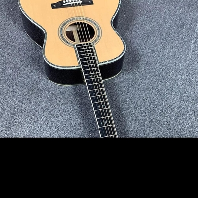Custom Martin Style OM Style 42 Épinard massif Cédro haut Guitare acoustique réelle Abalone incrustation avec accordateur d'or vintage fournisseur