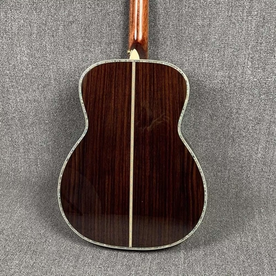 Custom Martin Style OM Style 42 Épinard massif Cédro haut Guitare acoustique réelle Abalone incrustation avec accordateur d'or vintage fournisseur