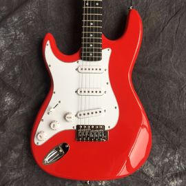 Guitare électrique rouge métallique ST, peut être modifiée selon les exigences de personnalisation fournisseur