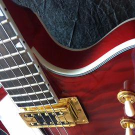 Grand Tremolo rouge transparent, en or, livraison gratuite, photo réelle prise de vue 333 jazz vieille guitare électrique tapis en érable fournisseur