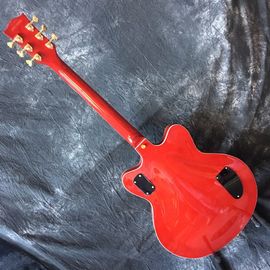 Grand Tremolo rouge transparent, en or, livraison gratuite, photo réelle prise de vue 333 jazz vieille guitare électrique tapis en érable fournisseur