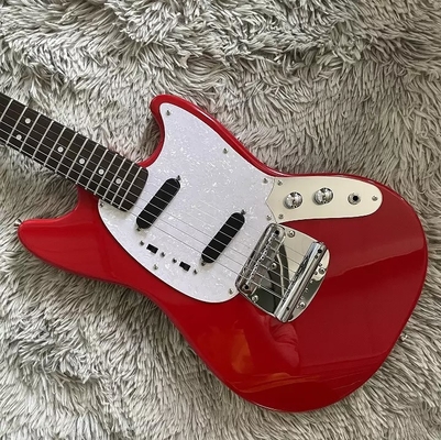 Guitare électrique de style Fender Mustang personnalisée en rouge fournisseur
