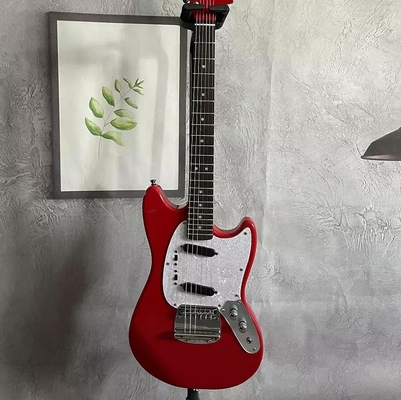 Guitare électrique de style Fender Mustang personnalisée en rouge fournisseur