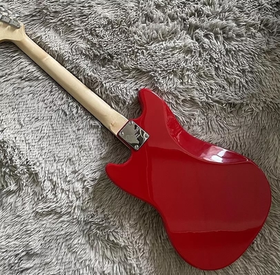 Guitare électrique de style Fender Mustang personnalisée en rouge fournisseur
