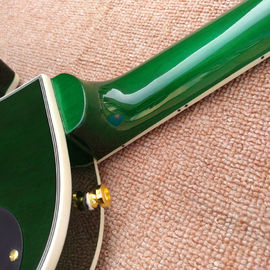 Nouvelle guitare électrique LP personnalisée de haute qualité, Guitare électrique Green Flame Maple Top avec matériel Gold fournisseur