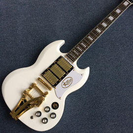 Nouvelle guitare électrique SG, 3 détecteurs, système Tremolo, Guitare électrique blanche fournisseur