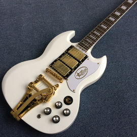 Nouvelle guitare électrique SG, 3 détecteurs, système Tremolo, Guitare électrique blanche fournisseur