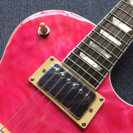 Une nouvelle guitare électrique LP de haute qualité, tablature en ébène, liant les frettes, haut en érable, incrustation en Abalone. fournisseur