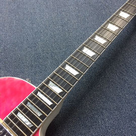 Une nouvelle guitare électrique LP de haute qualité, tablature en ébène, liant les frettes, haut en érable, incrustation en Abalone. fournisseur