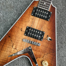 Émeraude naturelle Flying V Guitare électrique Chine OEM personnalisé Corps volant v guitare &amp; kits fournisseur