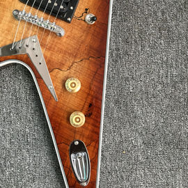 Émeraude naturelle Flying V Guitare électrique Chine OEM personnalisé Corps volant v guitare &amp; kits fournisseur