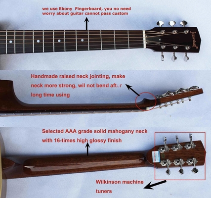 Guitare à résonance, guitare résophonique, guitare duolienne à corps en laiton métallique fournisseur