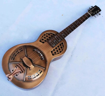 Guitare électrique en cuivre finition de style vintage en laiton doré fournisseur
