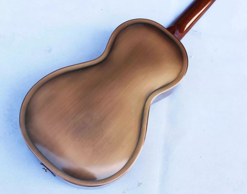 Guitare électrique en cuivre finition de style vintage en laiton doré fournisseur