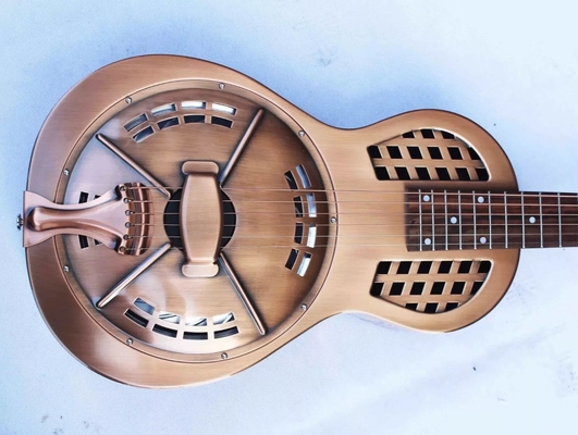 Guitare électrique en cuivre finition de style vintage en laiton doré fournisseur
