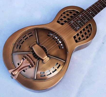 Guitare électrique en cuivre finition de style vintage en laiton doré fournisseur