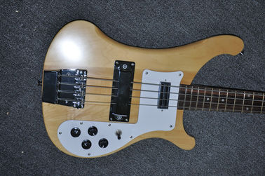 Guitare basse électrique à 4 cordes Corps naturel Alder Cou d'érable à travers le corps Rosewood fingerboard RIC guitare basse personnalisée fournisseur