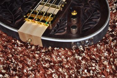 Guitare basse personnalisée Corps de fleur sculpté Cou à travers le corps Guitare basse électrique à 4 cordes 4003 RIC fournisseur