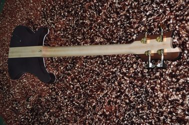 Guitare basse personnalisée Corps de fleur sculpté Cou à travers le corps Guitare basse électrique à 4 cordes 4003 RIC fournisseur