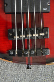Guitare basse électrique à 4 cordes Corps naturel Alder Cou d'érable à travers le corps Rosewood fingerboard RIC guitare basse personnalisée fournisseur