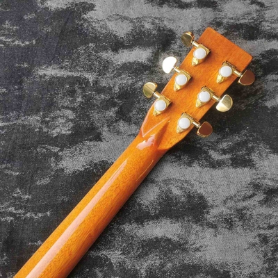 Disque à main personnalisé de 41 pouces en ébène en bois KOA, dreadnought, style D45 Martin, guitare acoustique incrustée en abalone fournisseur