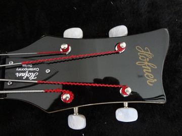 Guitare basse à 4 cordes Hofner Guitare BB2 drapeau britannique sur le haut du corps enflammé fournisseur