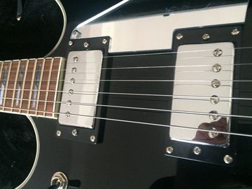 Wash6 cordes anomalie signature modèle guitare électrique miroir pickguard grover tuner guitare personnalisée noir brillant fournisseur