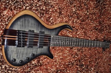 Guitare basse électrique à 6 cordes Mayones cou à travers le corps Alder avec l'érable enflammé fournisseur