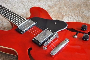Fourniture d'usine Guitare de jazz électrique rouge G es335 Guitare de jazz à haut arqué semi-hollow ES 335 fournisseur